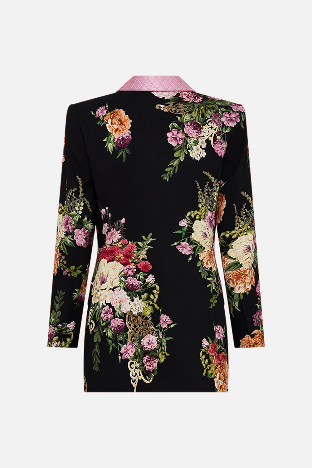 CAMILLA Tailored double breasted jacket in Adorned in Alexandria print.