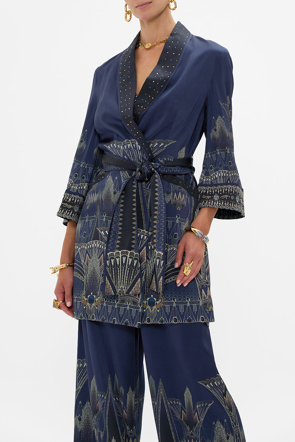 ROLL COLLAR PAJAMA JACKET THE EGYPT EFFECT