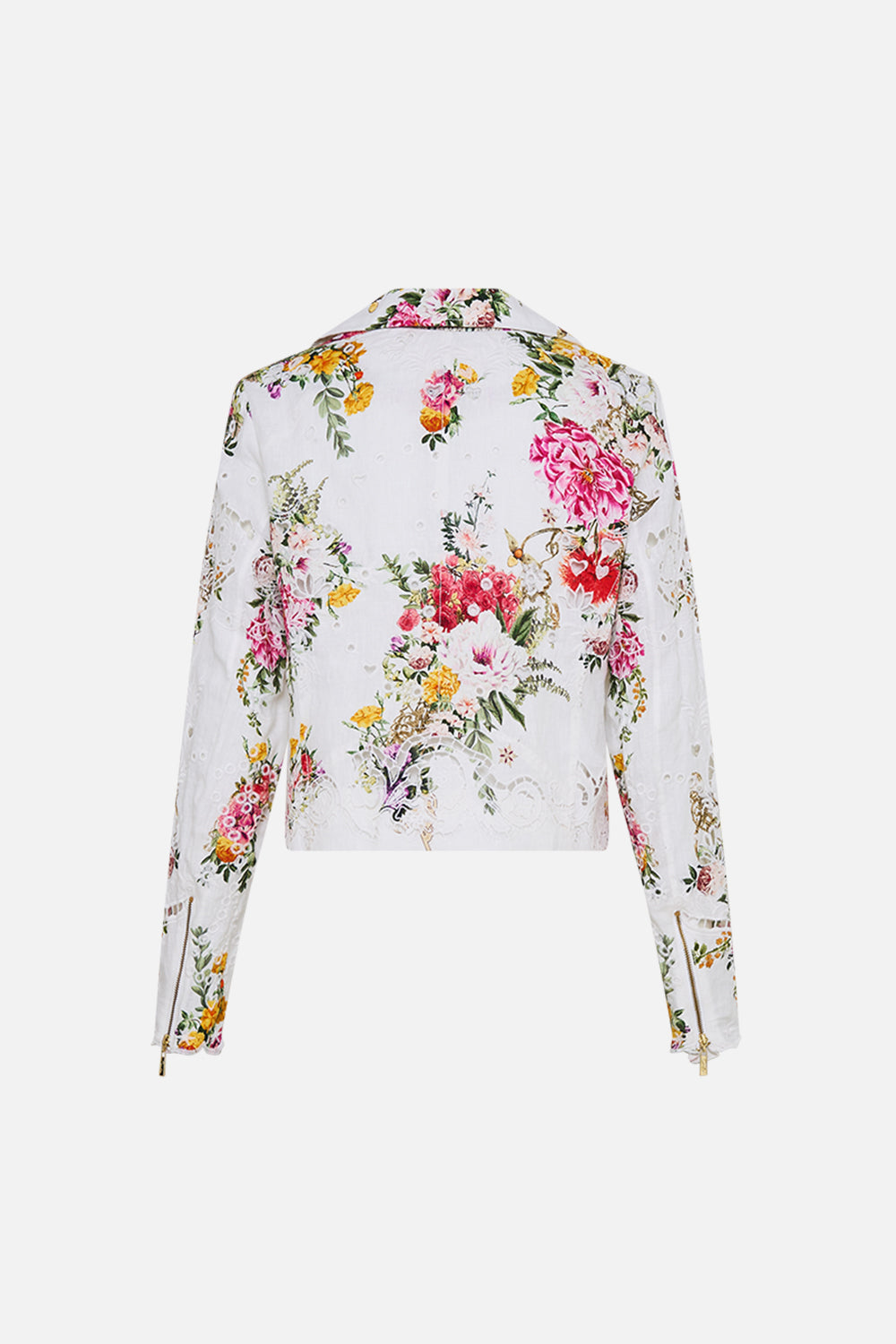 CAMILLA Biker with shoulder yoke in Egyptian rose print.