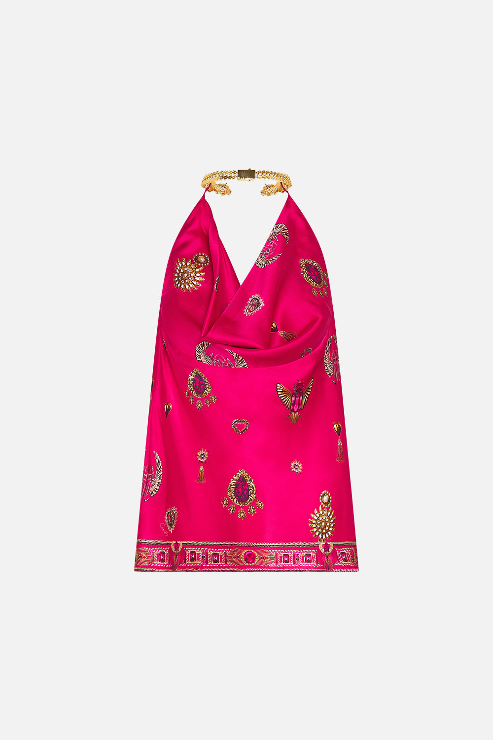 DRAPED TOP WITH HARDWARE KISSED BY A COBRA