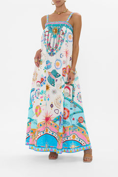 WIDE STRAP SUNDRESS LIVING IN COLOUR