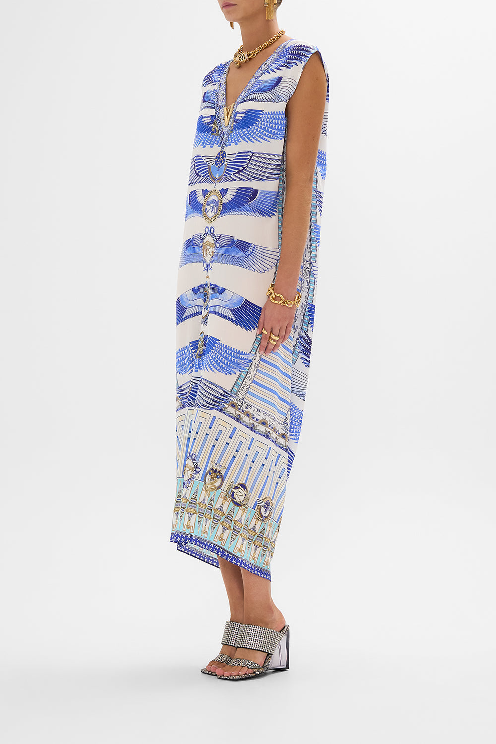 SLEEVELESS DRAPE BACK DRESS DANCING WITH DAYLIGHT