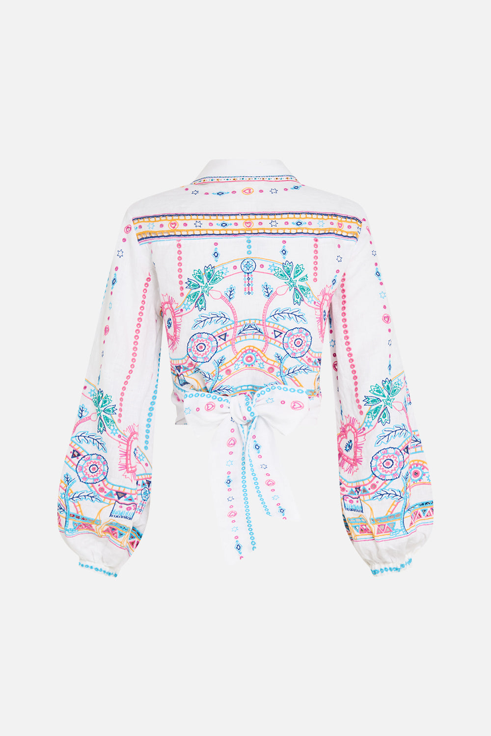 CROPPED WRAP SHIRT LIVING IN COLOUR