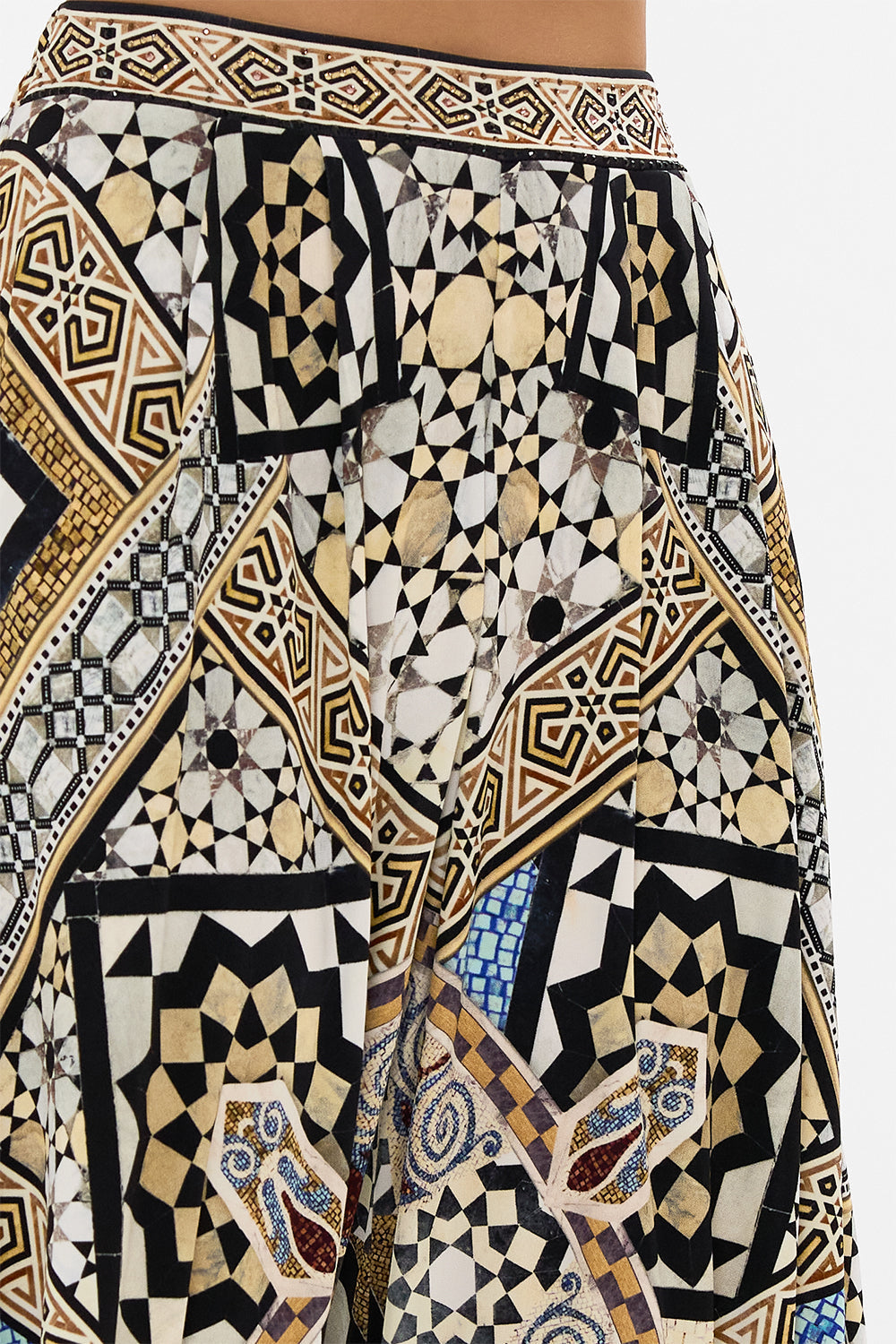 CAMILLA Jersey Drape Pant with Pocket in Make Me Your Mosaic Print