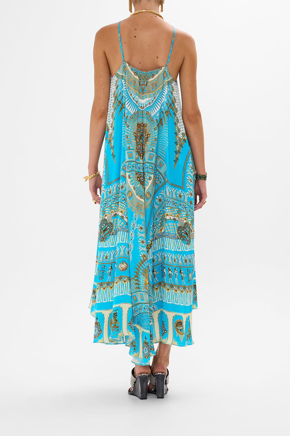 GATHER NECK HARDWARE MAXI DRESS TEMPLE OF LIGHT