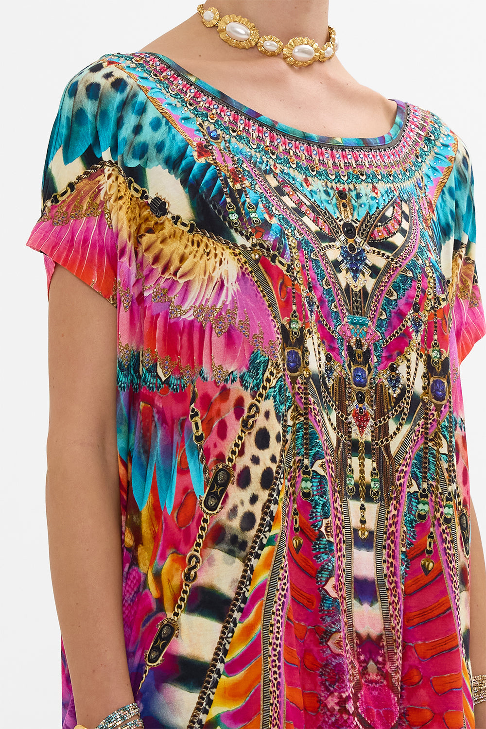 CAMILLA Loose Fit Tee Multi in Sahara Supernatural print.