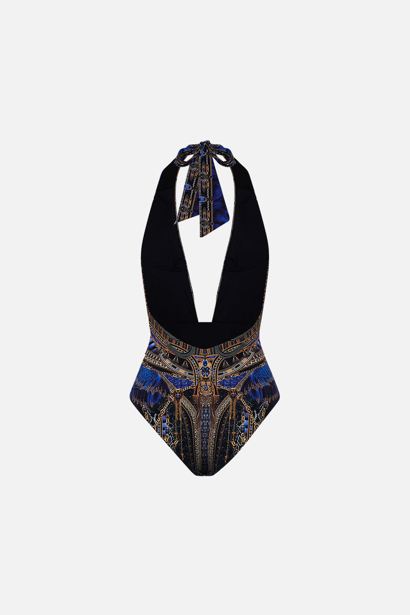 CAMILLA Women Chain Neck Plunge One Piece - Coast To Coast