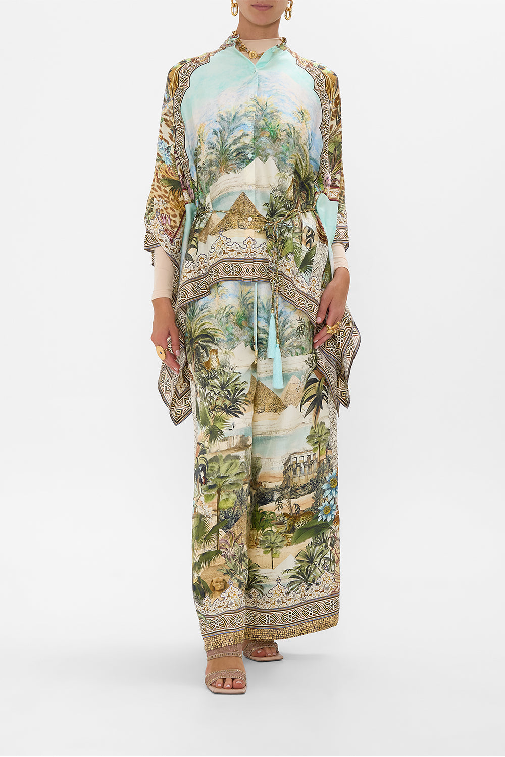 BUTTON THROUGH SCARF BLOUSE VIEWS OF THE VALLEY