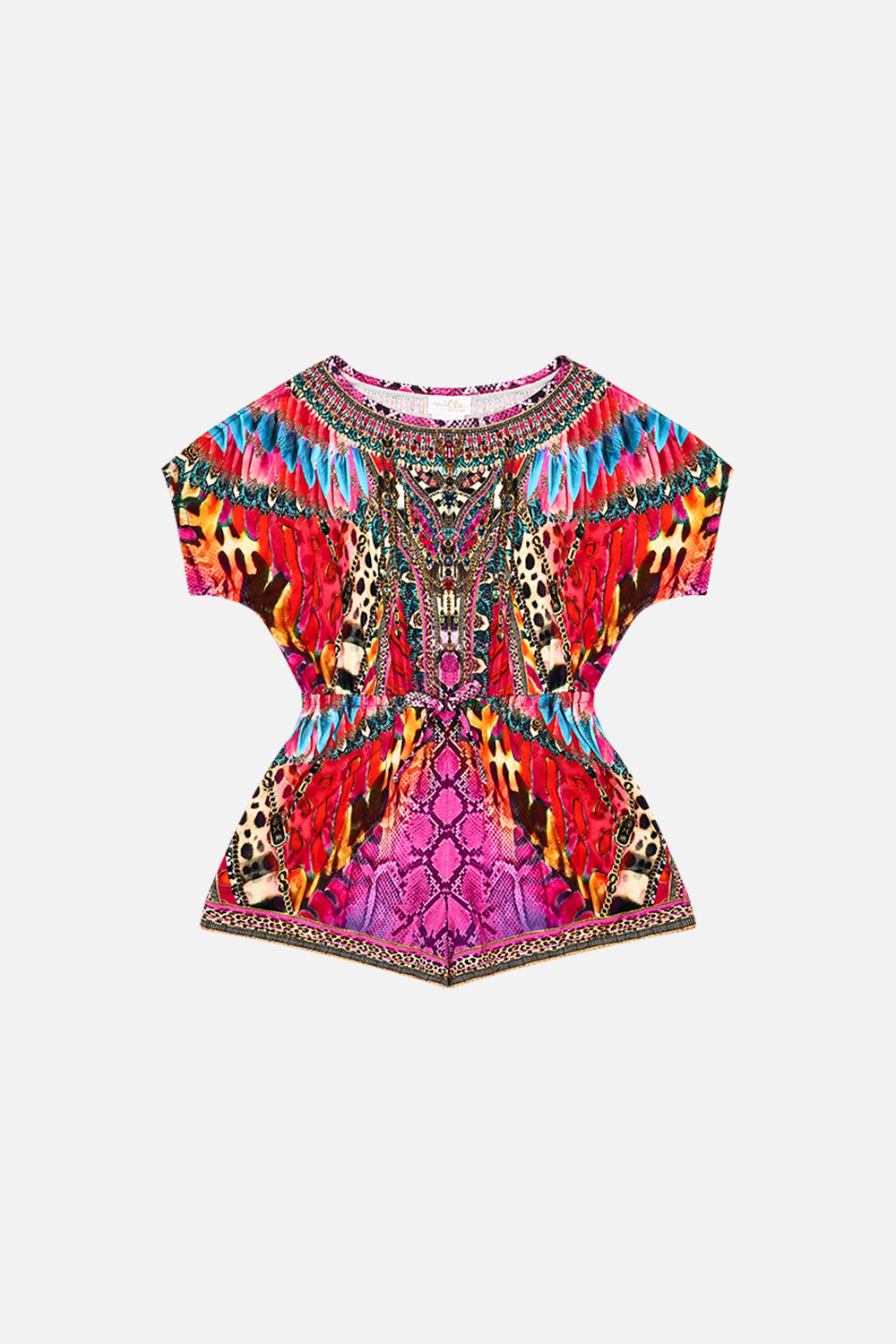 Milla by CAMILLA Kids Dolman Sleeve Romper in Sahara Supernatural print.