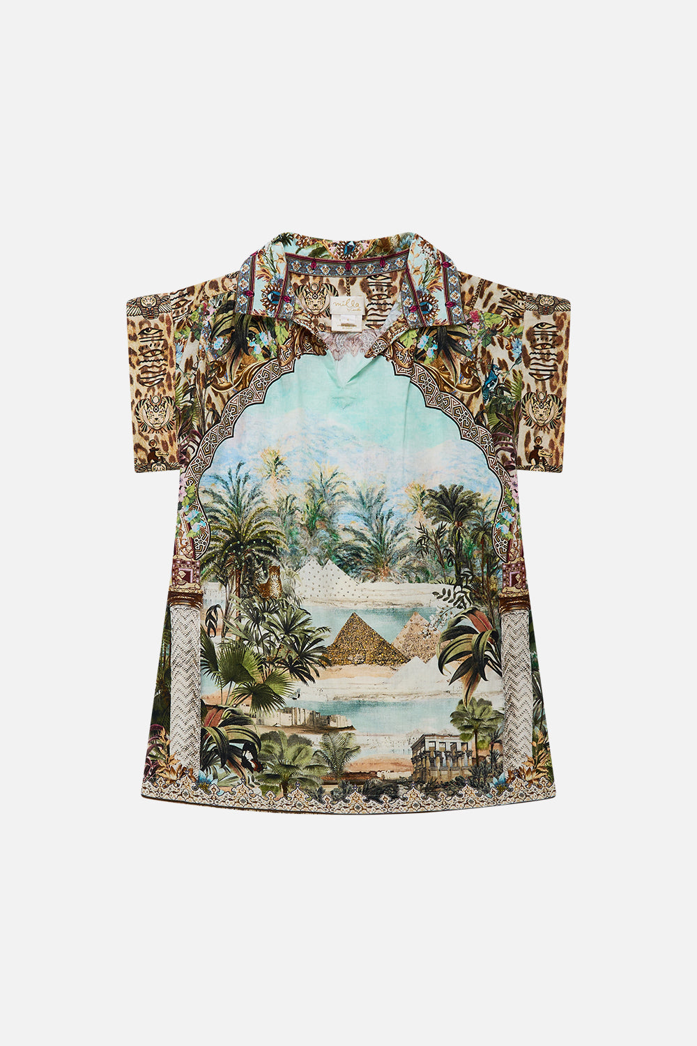 Milla By CAMILLA Kids Mini Shirt Dress in Views of the Valley Print