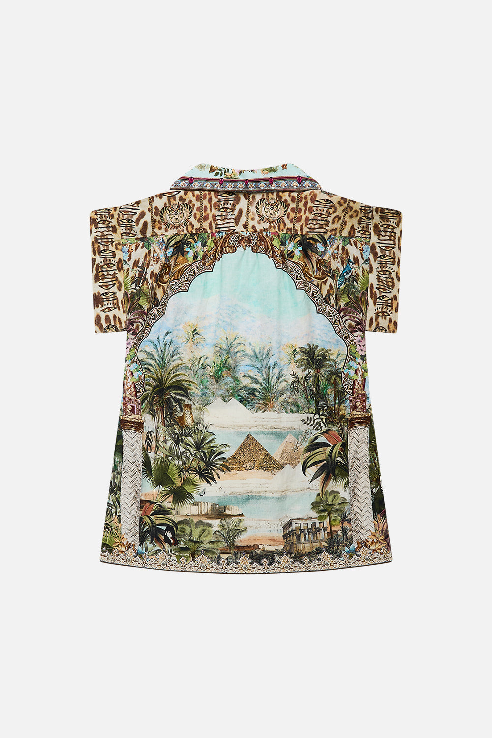 The CAMILLA KIDS MINI SHIRT DRESS 4-10 VIEWS OF THE VALLEY in our  print.