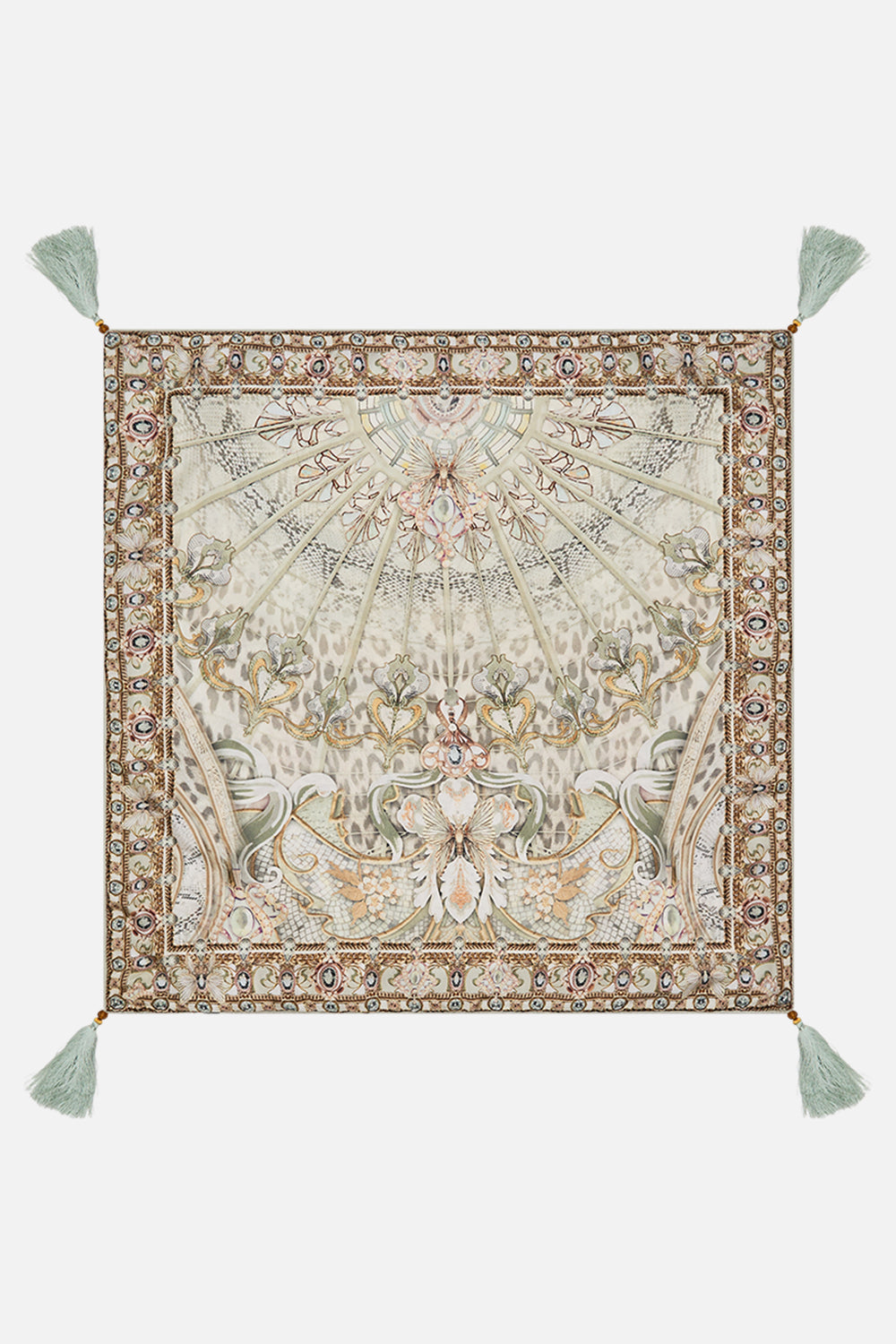 Villa CAMILLA large square cushion in Ivory Tower tales 