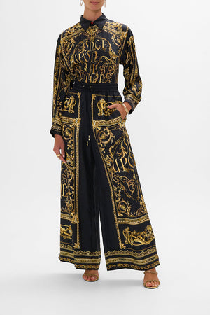 Disney CAMILLA silk pants in Once Upon A Time print