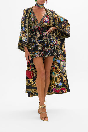 Disney CAMILLA silk robe in Happily Ever After print