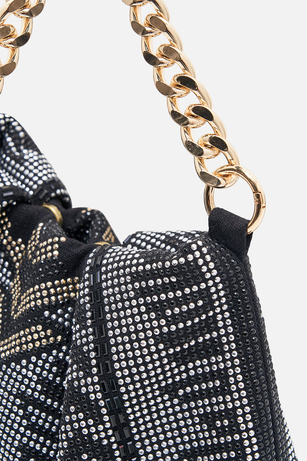 CAMILLA Small Clutch with Chain in Valley of the Queens print