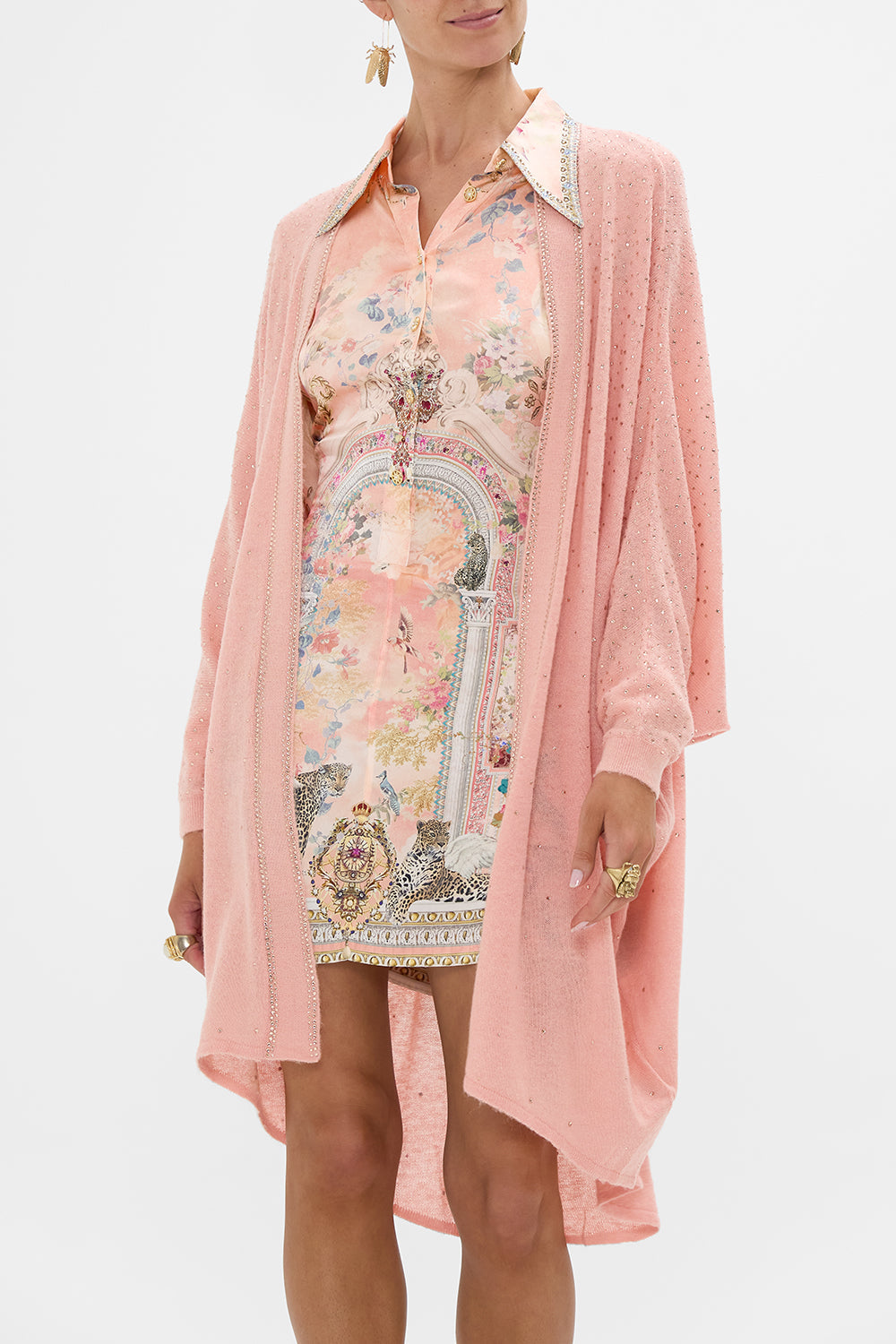 CAMILLA Floral Soft Knit Layer in The Jewellery Palace Print. 