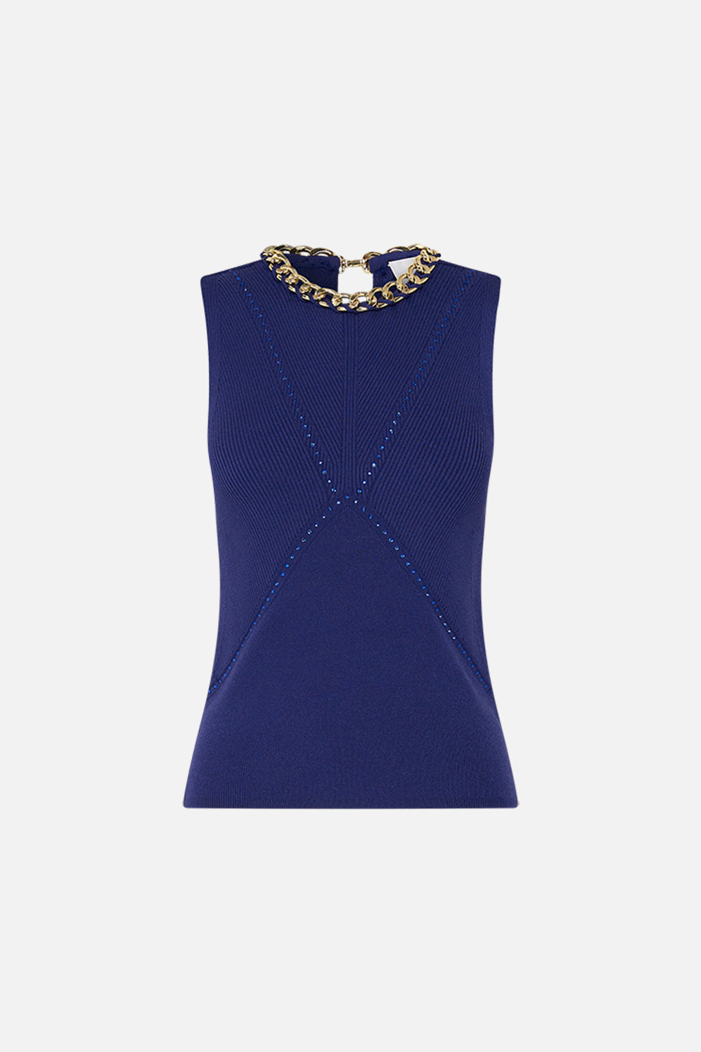 CAMILLA Sleeveless Knit Tank Top in My Fair Pharaoh print.