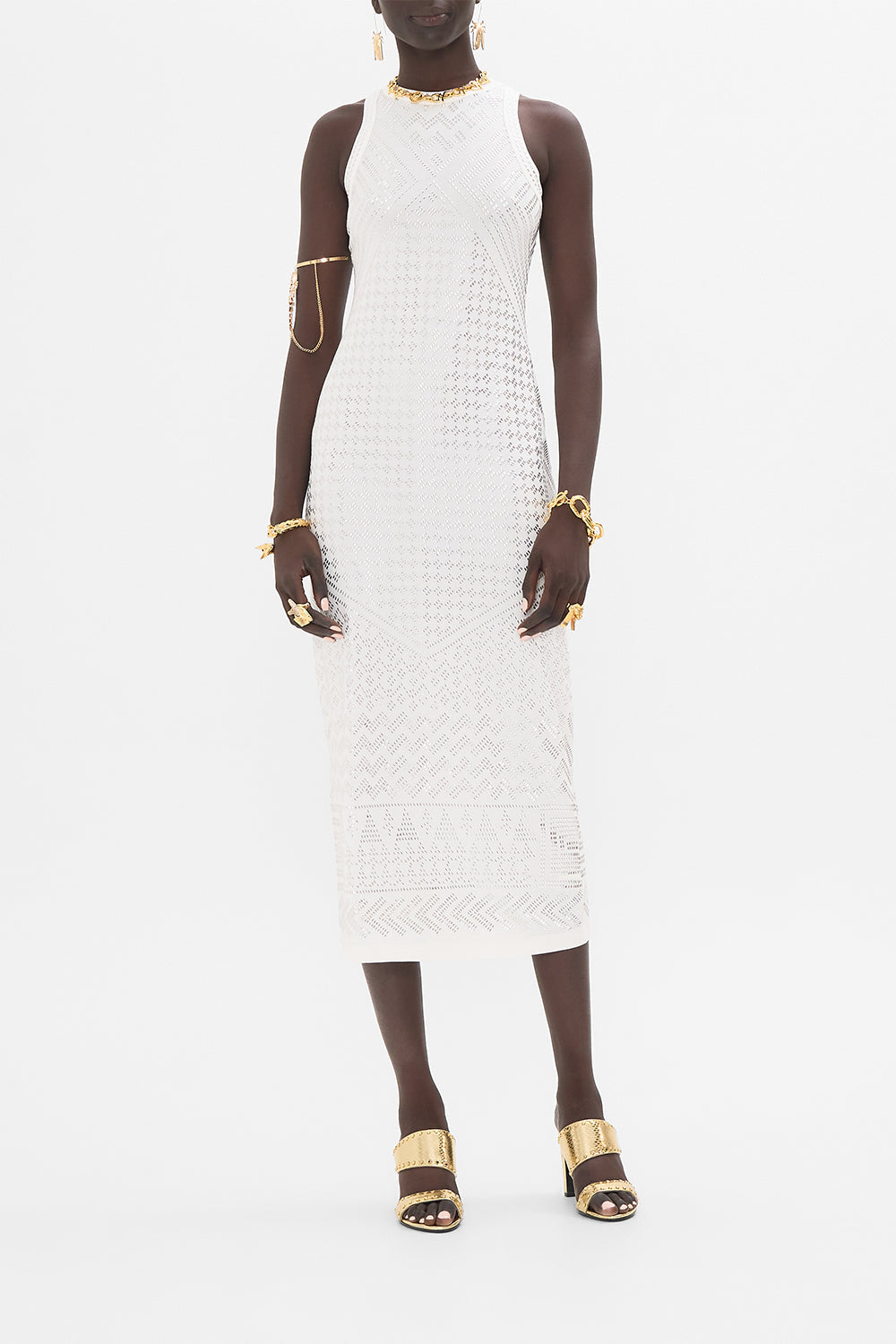 CAMILLA Jersey Tank Dress in Valley of the Queens print