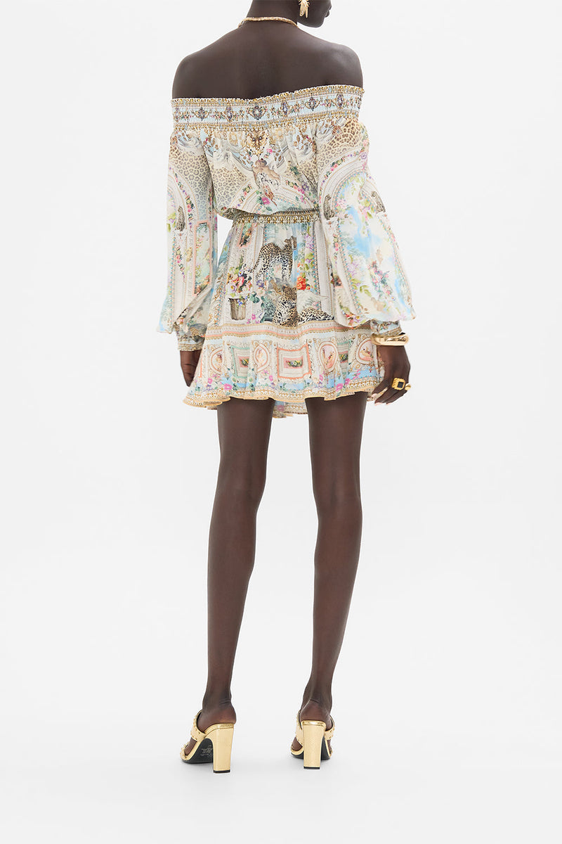camilla and marc off shoulder dress Camilla Women's Printed Silk Off-The-Shoulder Minidress - We Always Have Alexandria
