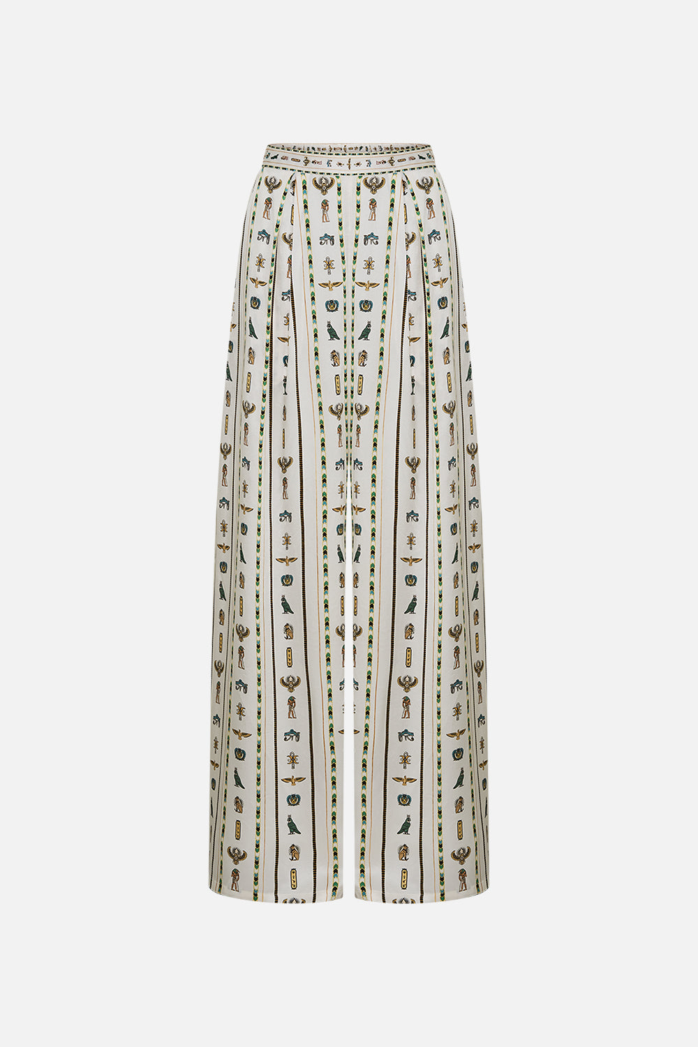 CAMILLA Tuck Front Pant in Valley Of The Queens print