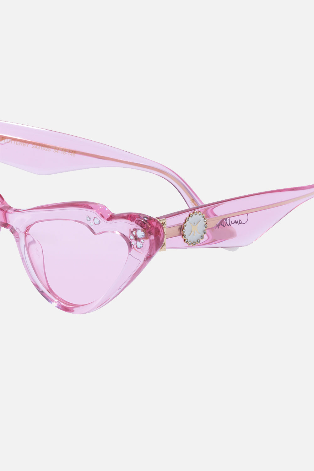 CAMILLA designer sunglasses in pink Flutterby 