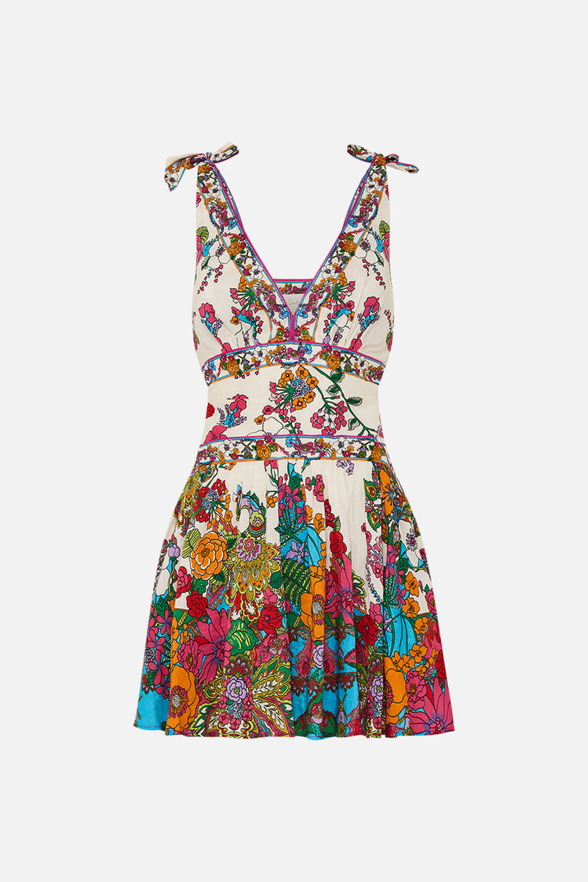 LONG DRESS WITH TIE FRONT COSMIC PRAIRIE