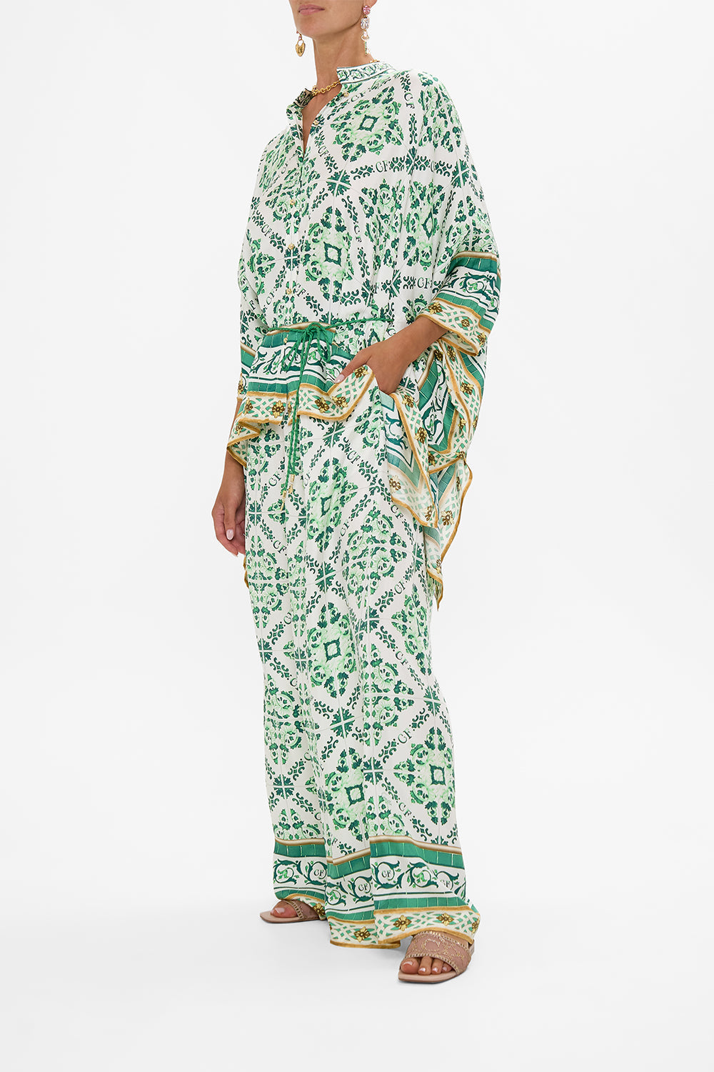 BUTTON THROUGH SCARF BLOUSE CORRIDOR OF CALM