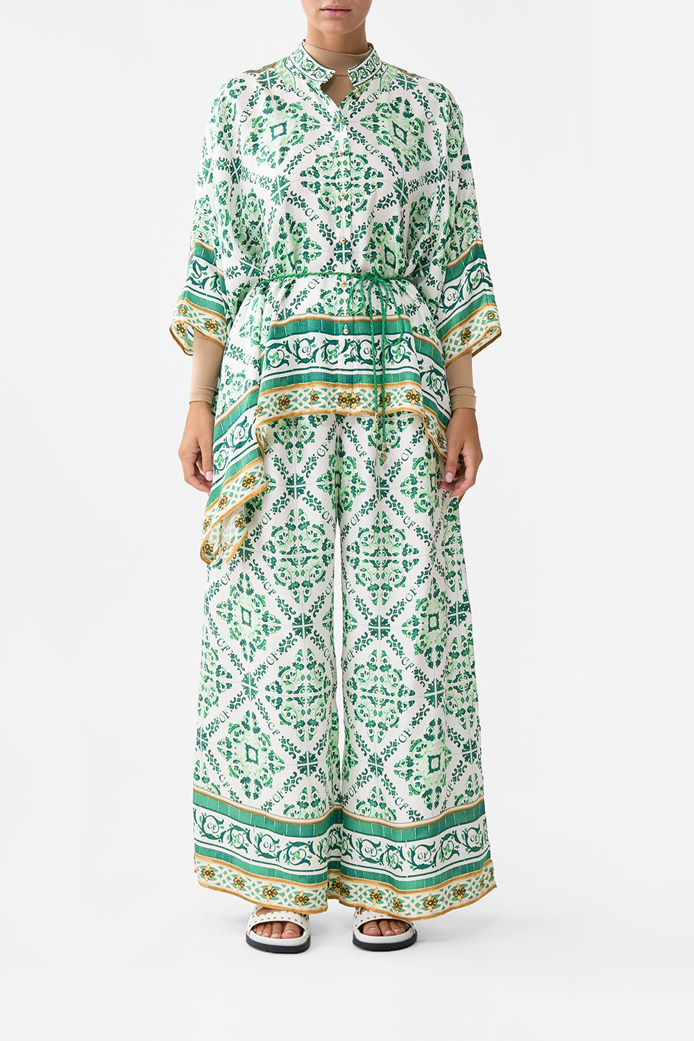 BUTTON THROUGH SCARF BLOUSE CORRIDOR OF CALM