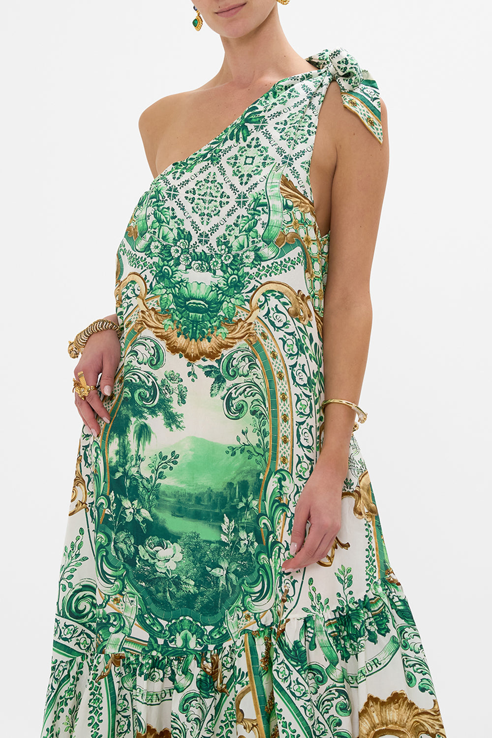 TIE ONE SHOULDER DRESS CORRIDOR OF CALM