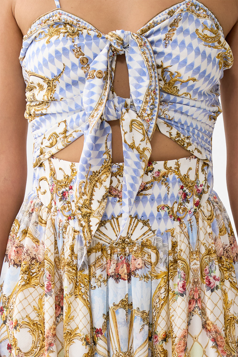 DOUBLE TIE FRONT DRESS THRONE GAMES