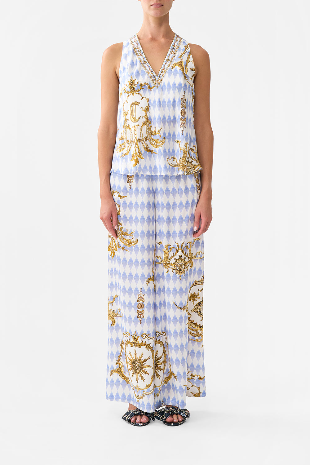 V NECK TOP WITH KNOT BACK THRONE GAMES