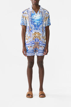 SHORT SLEEVE CAMP COLLARED SHIRT AZUL ADVENTURES