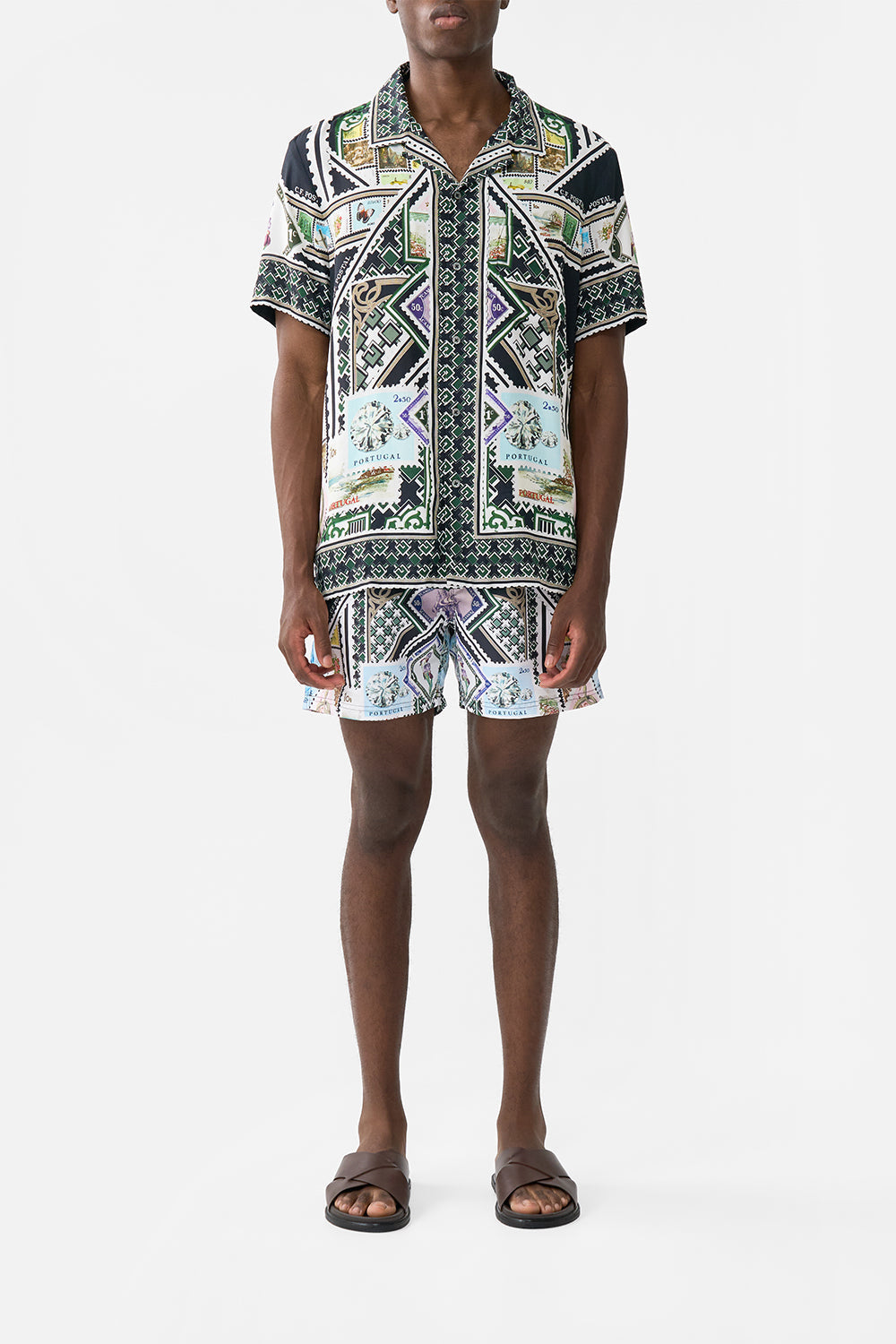 SHORT SLEEVE CAMP COLLARED SHIRT MY PORTO PEN PAL