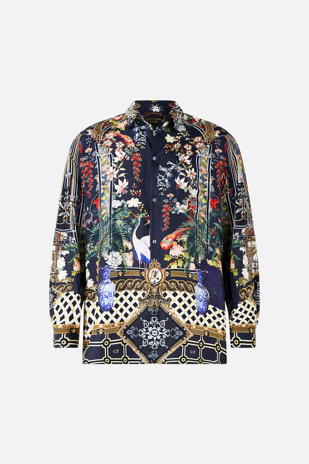 CAMILLA Oversized Shirt in Palacio Poetry print