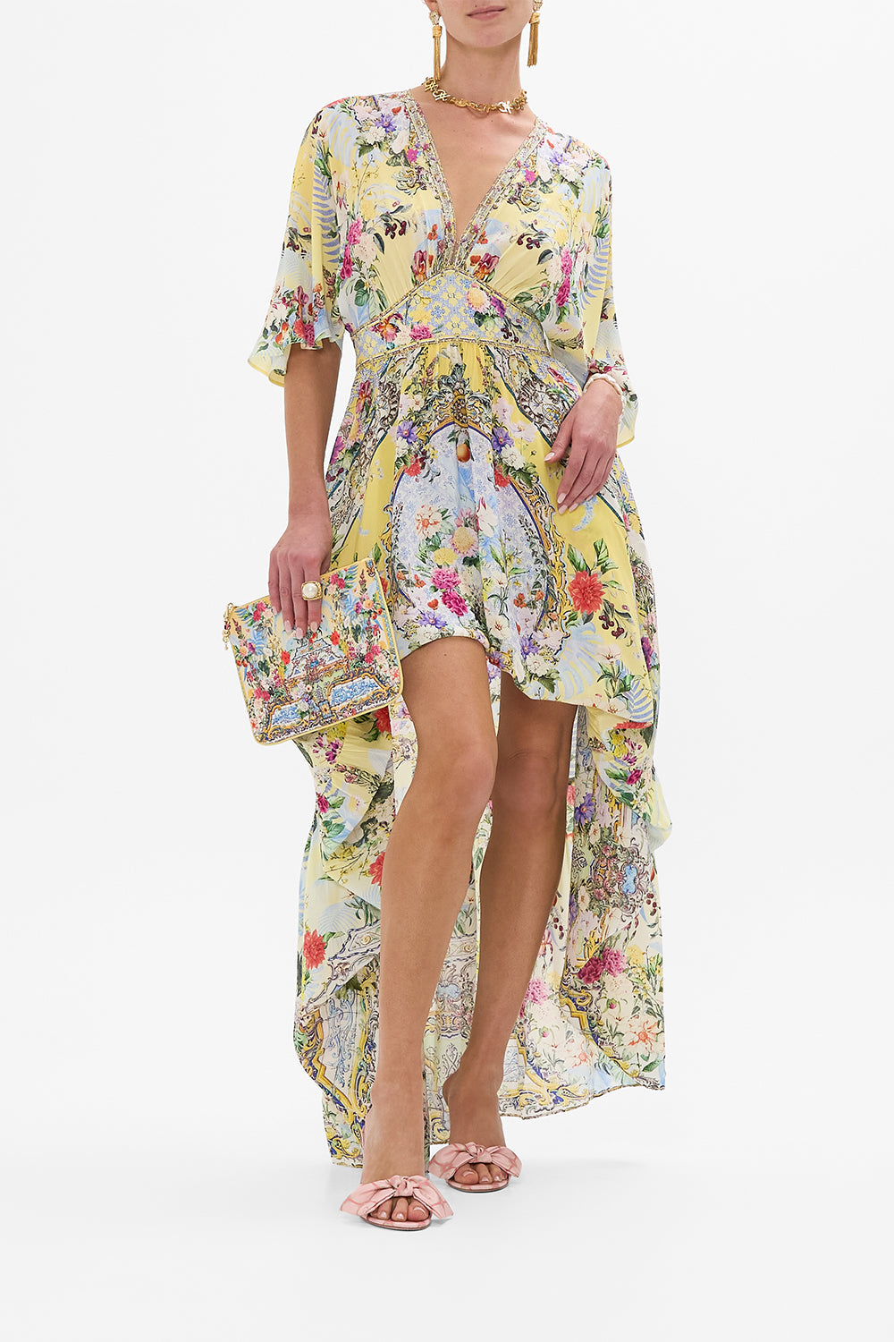 gmch217B ○ 希少 ARTIFEX AUSTRALIA Camille The Flor Fantástica V Neck Flared Jumpsuit | CAMILLA US – CAMILLA