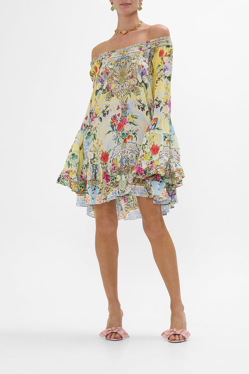 CAMILLA Women's Silk A-Line Minidress - Flor Fantastica