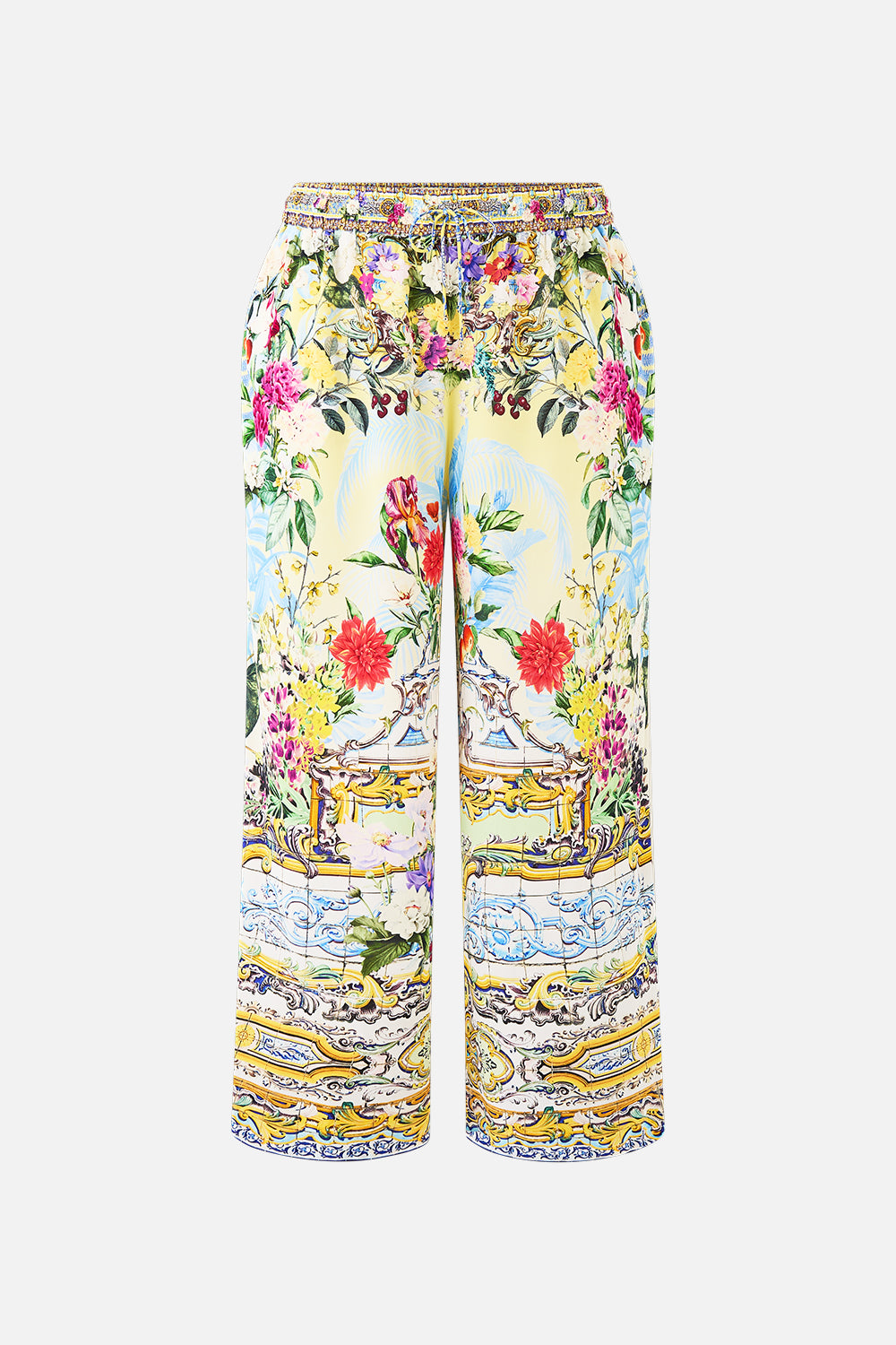 The CAMILLA STRAIGHT LEG PANT FLOR FANTÁSTICA in our  print.