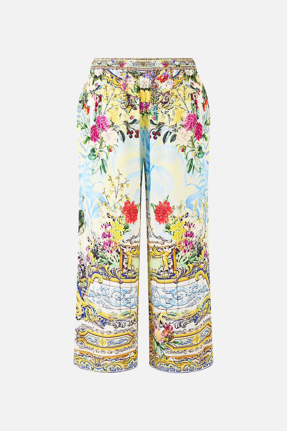 The CAMILLA STRAIGHT LEG PANT FLOR FANTÁSTICA in our  print.