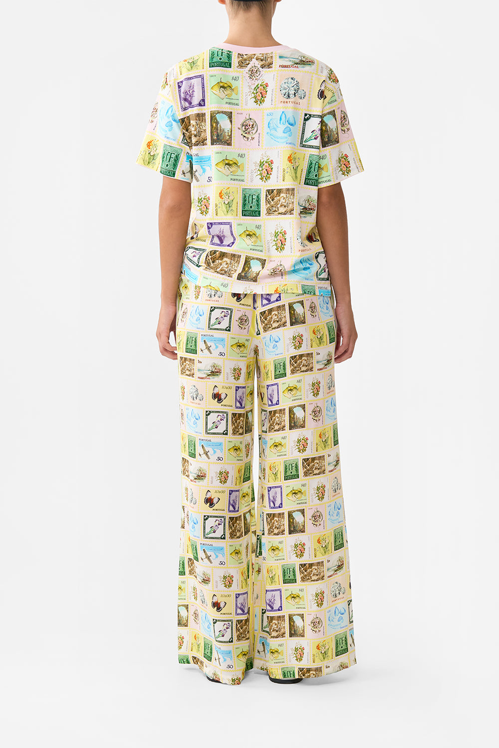 The CAMILLA LOUNGE PANT WITH LOVE FROM LISBON in our  print.