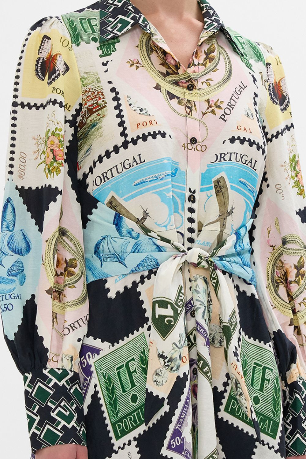 WAIST TIE SHIRT DRESS MY PORTO PEN PAL