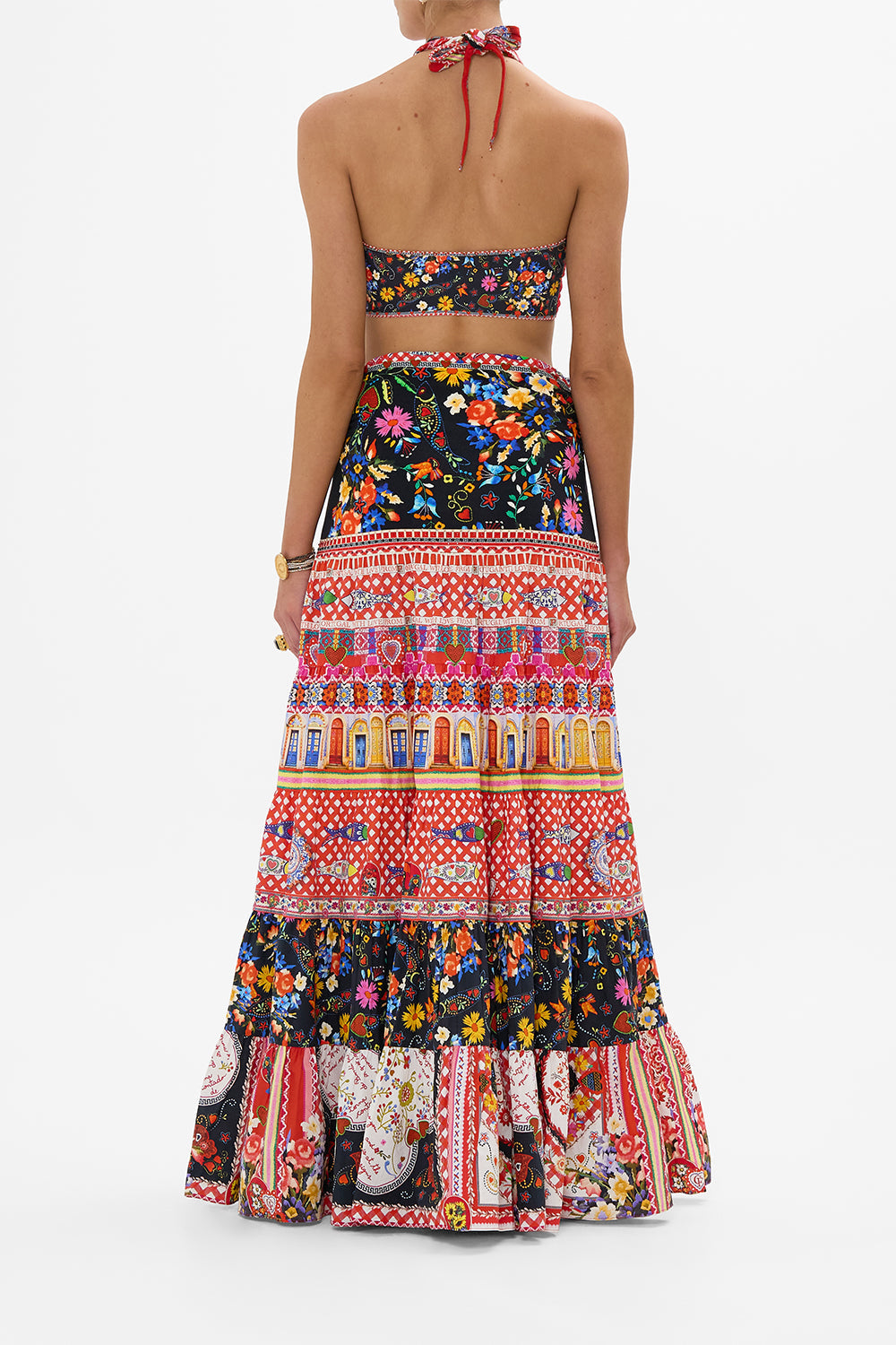 JERSEY SPLICED TIERED SKIRT FOLK FABULOUS