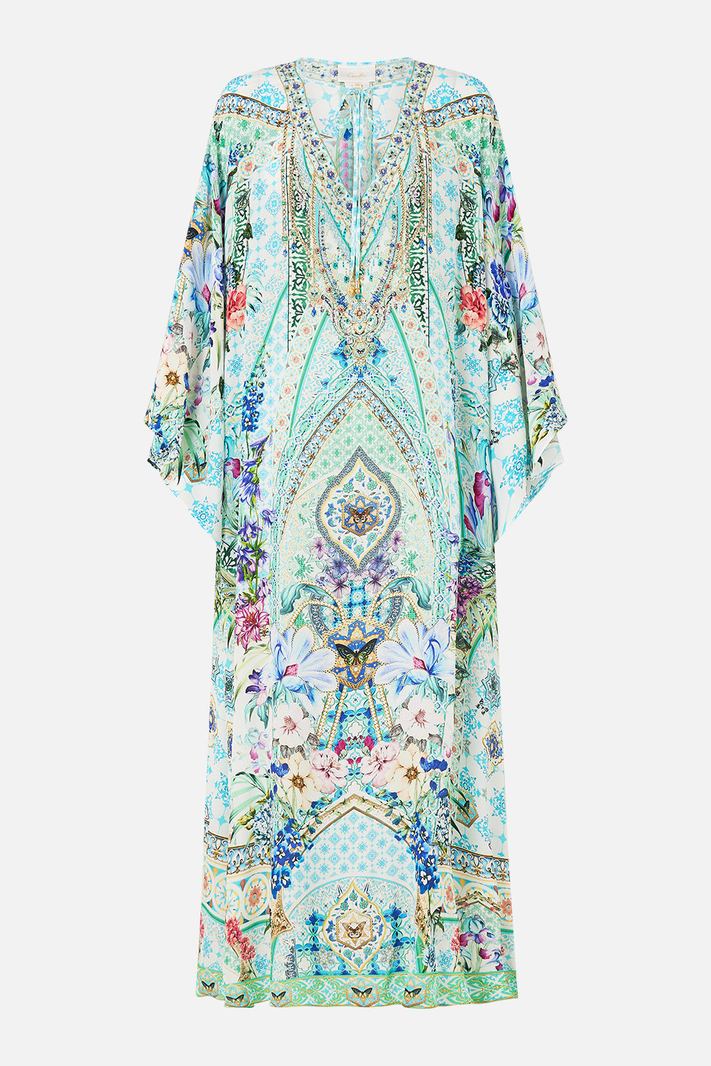 V NECK KAFTAN WITH TIES SUNRISE IN SINTRA