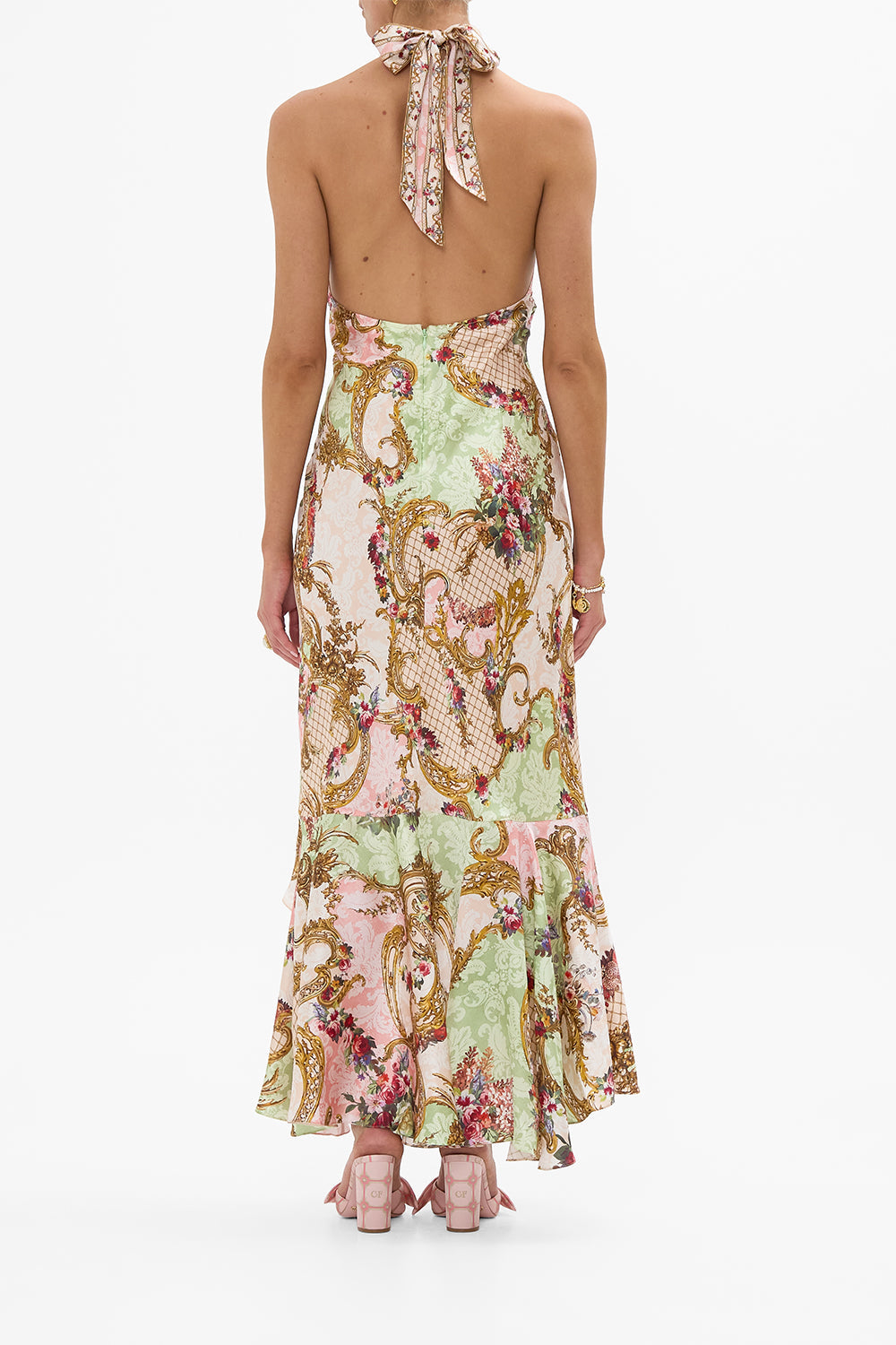 VESTIDO SESGADO CON BAJO CON VOLANTE THE QUEENS QUARTERS