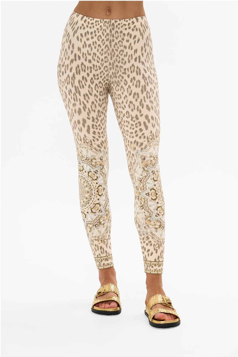 CAMILLA blush leggings in Grotto Goddess print.