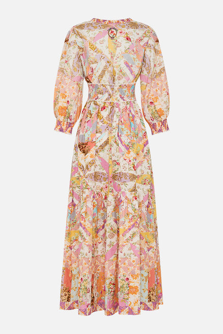 TIERED DRESS WITH NECK FRILL SEW YESTERDAY – CAMILLA