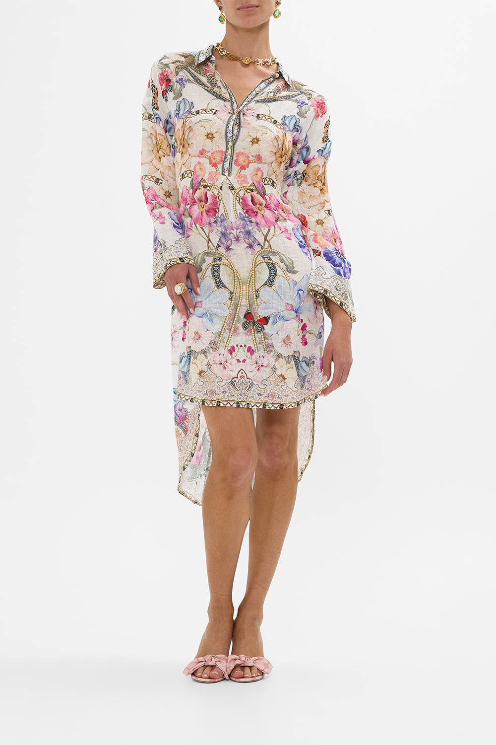 RELAXED HIGH LOW SHIRT DRESS MONSERRATE MAGIC