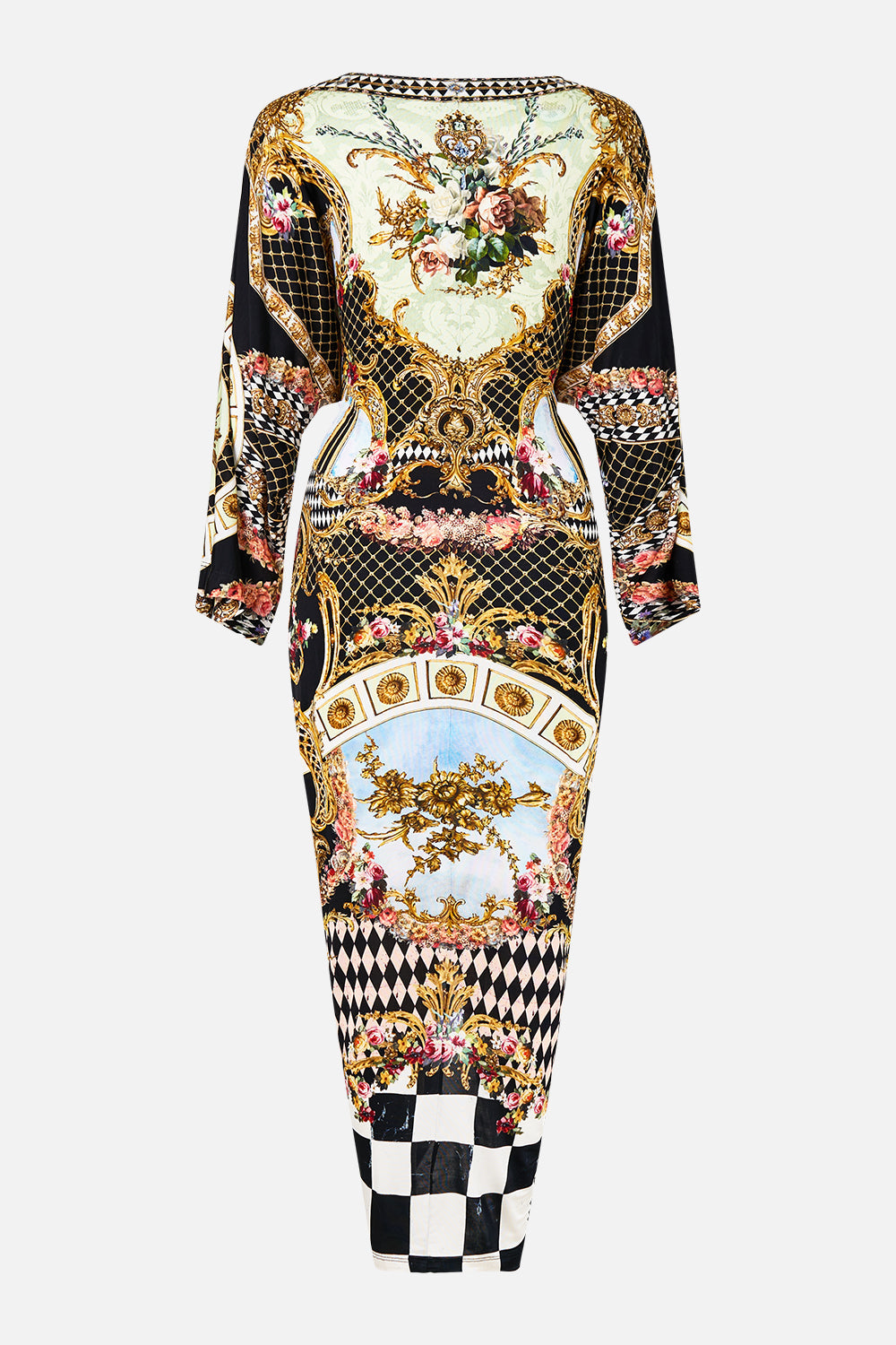 LONG SPLIT FRONT TWIST DRESS MONARCHY MANIA