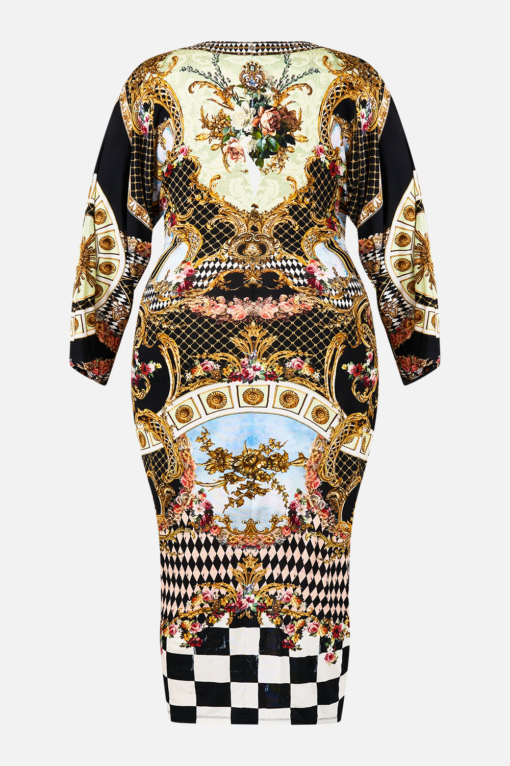 LONG SPLIT FRONT TWIST DRESS MONARCHY MANIA