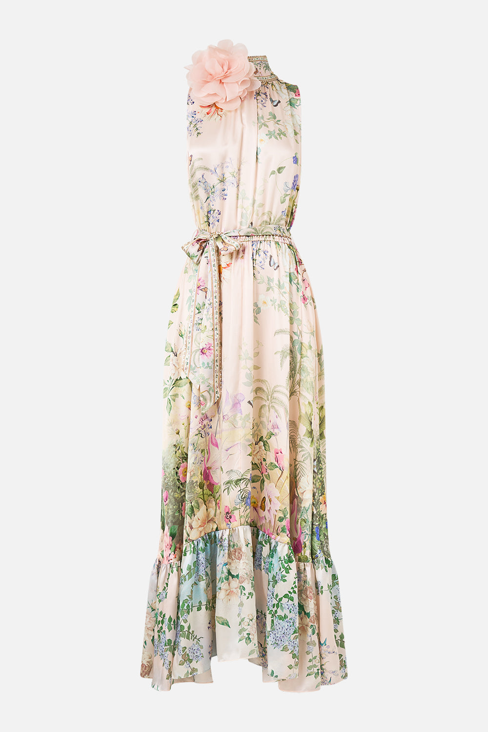 CAMILLA Necktie Dress With Elasticated Waist in Palacio Playground print