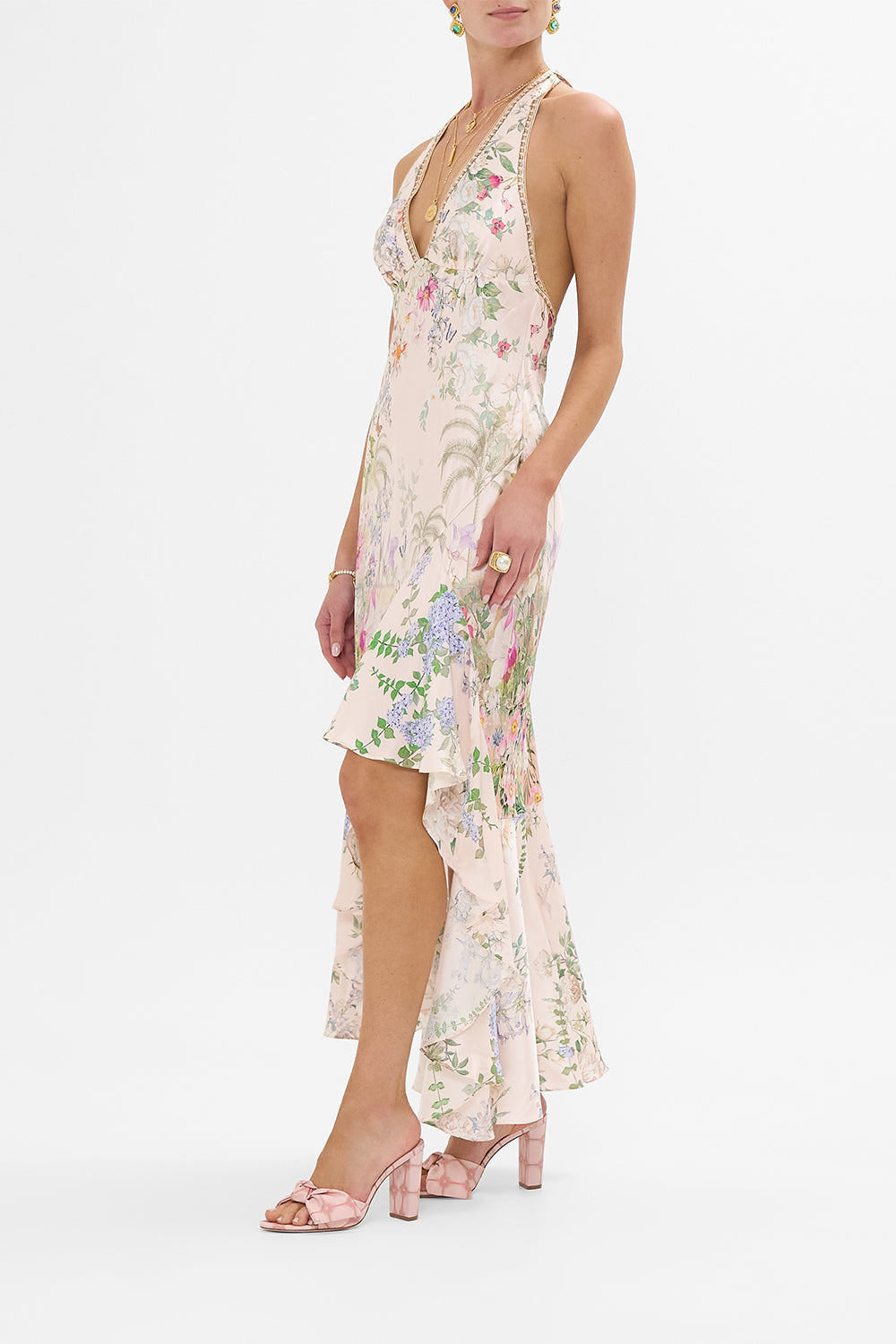 BIAS HALTER DRESS WITH RUFFLE HEM PALACIO PLAYGROUND